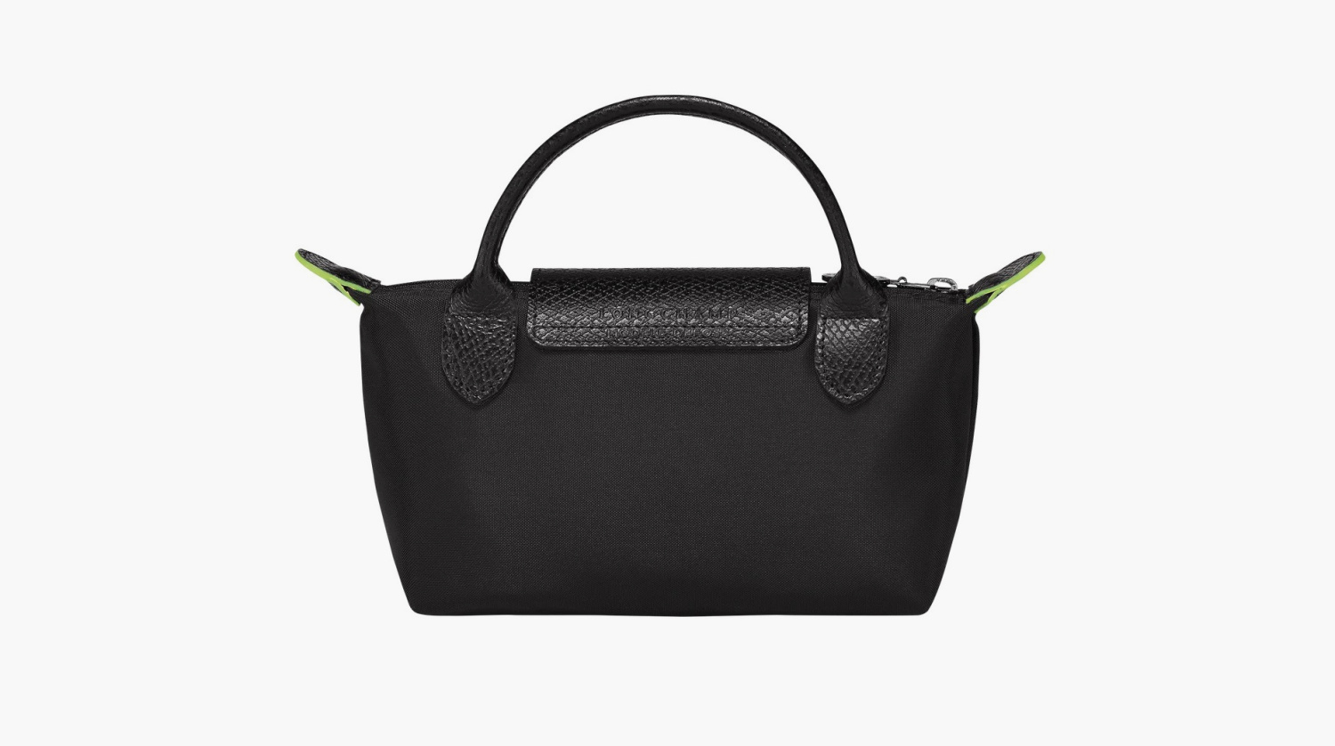 Longchamp Le Pliage Green Handle Pouch "Black" 
