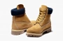 Timberland 6 Inch Premium Waterproof Boots "Wheat Nubuck Blue Collar" 