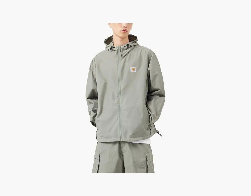 Carhartt WIP Hooded Zip Windbreaker Jacket Sage