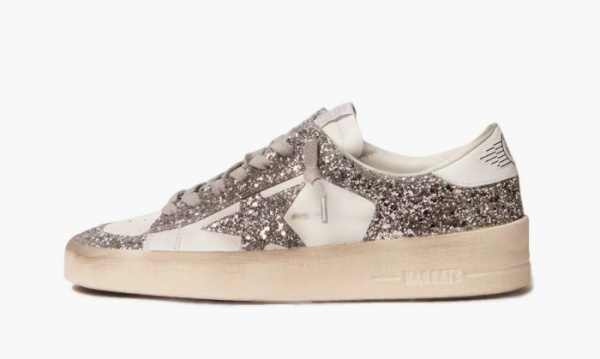 Golden Goose Stardan WMNS White Silver Glitter 