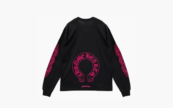 Chrome Hearts Horseshoe-Print Long-Sleeve Top Black 