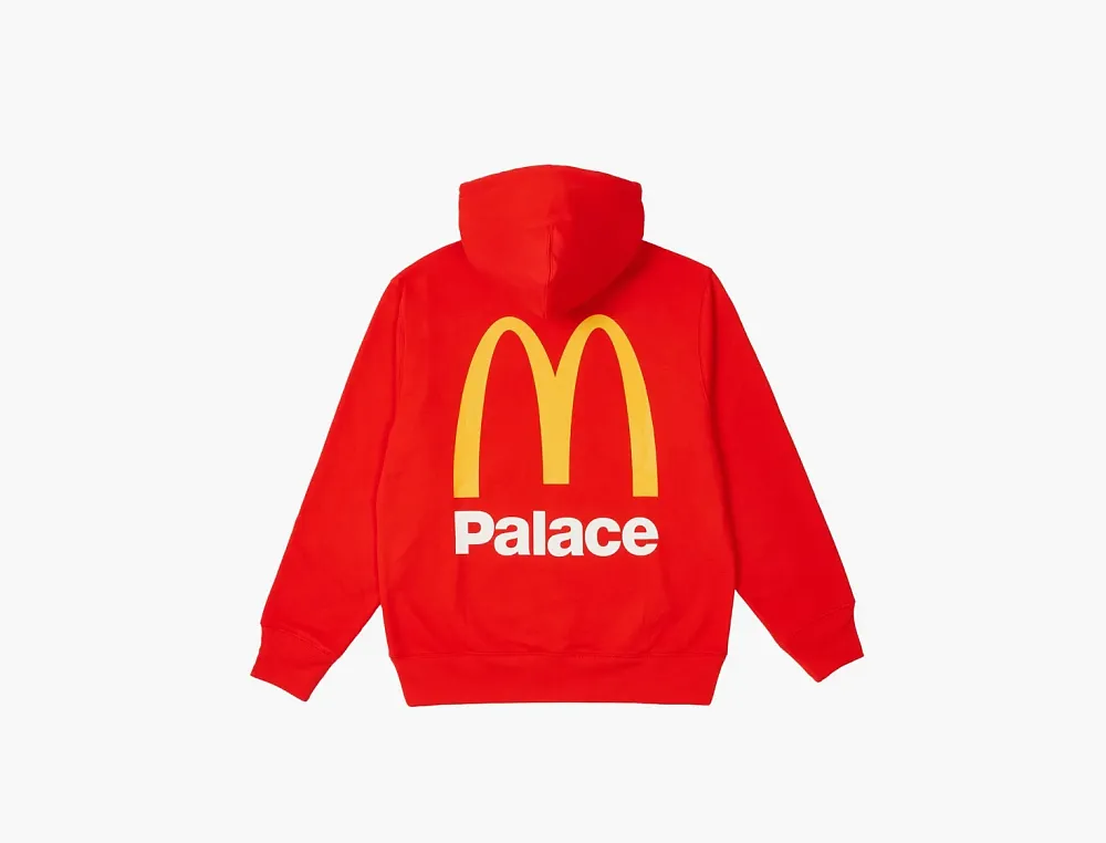 Palace x McDonald's Logo Hoodie Red