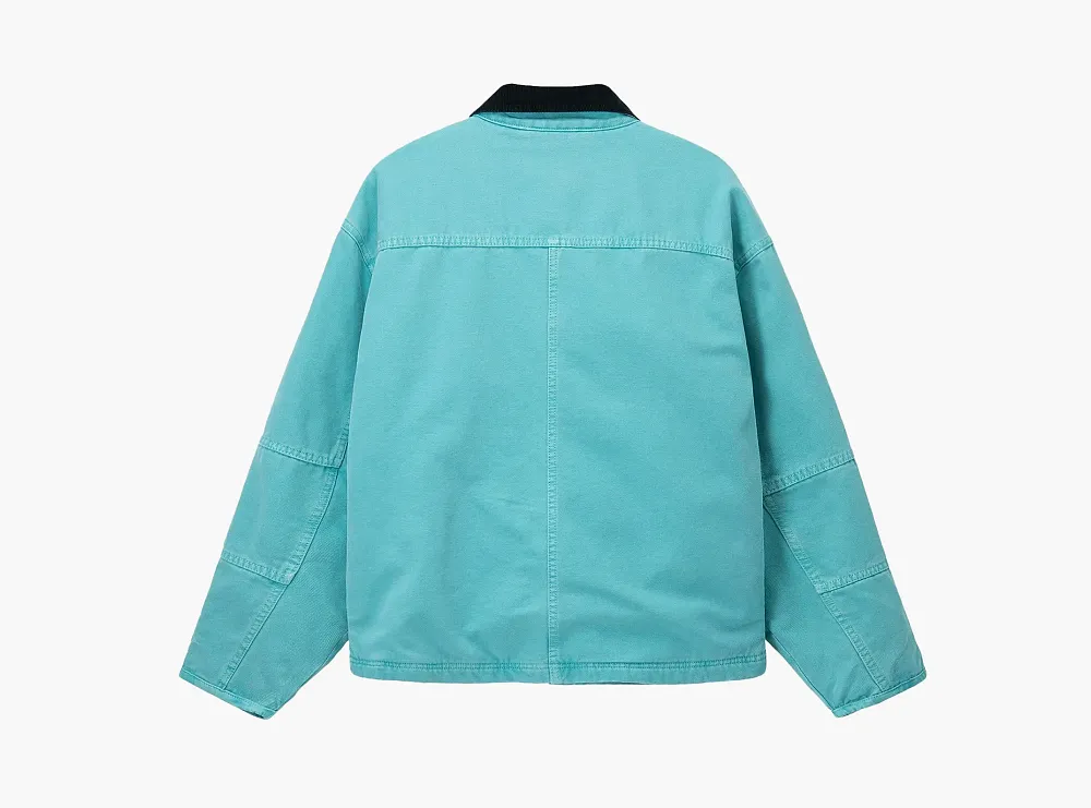Stussy Washed Canvas Shop Jacket Teal