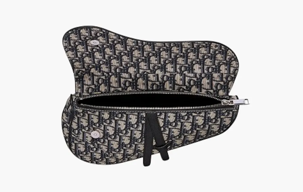 Dior Oblique Saddle Bag Ecru Blue