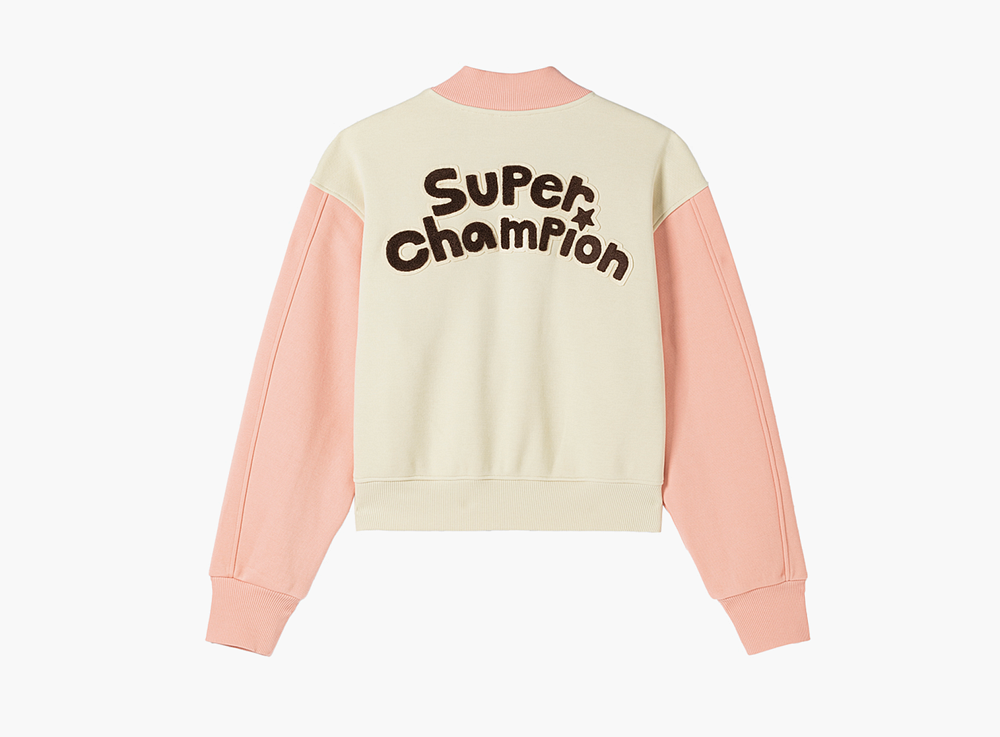 Champion x Pop Mart Bomber Jacket White/Pink