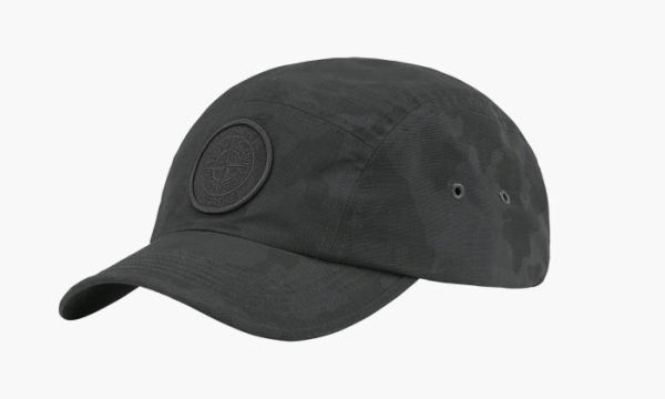 Stone Island X Supreme Reactive Ice Camo Ripstop Camp Cap Black 
