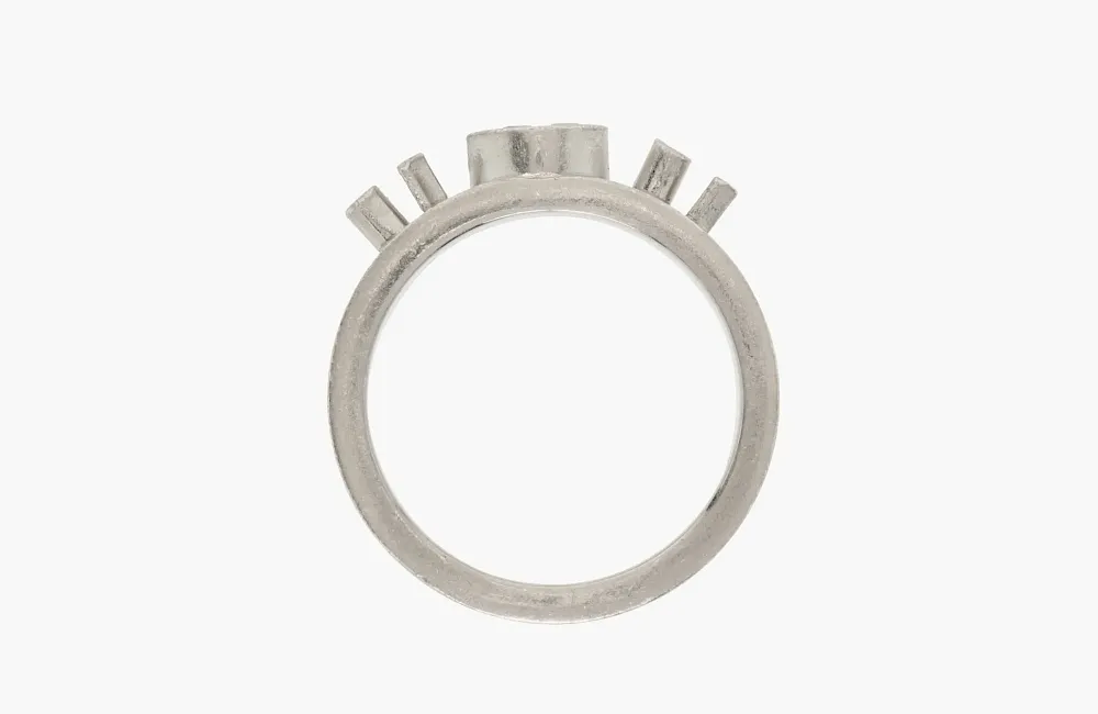 Maison Margiela Silver Numerical Logo Ring