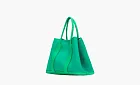 HERMES Garden Officer Canvas With Negonda Cow Leather Canvas Bag Verona Green/Mint Green
