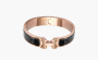 Hermes Clic H Narrow Bracelet, Noir, Rose "Gold Plated" 