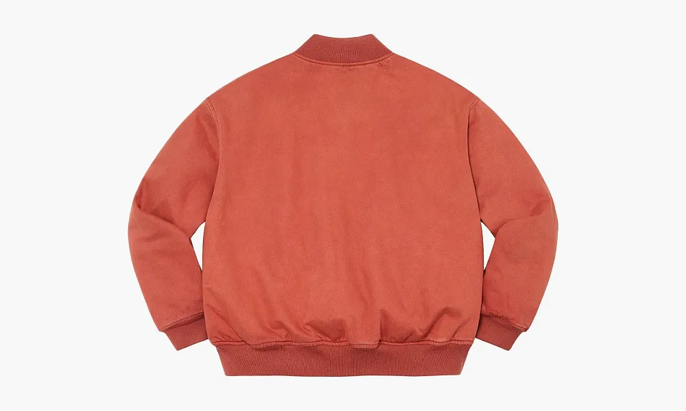 Supreme Washed Knockout Denim Varsity Jacket Rust