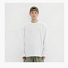 Carhartt WIP Chase Logo Long Sleeve White