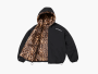 Supreme Faux Fur Reversible Hooded Track Jacket  "Black" 
