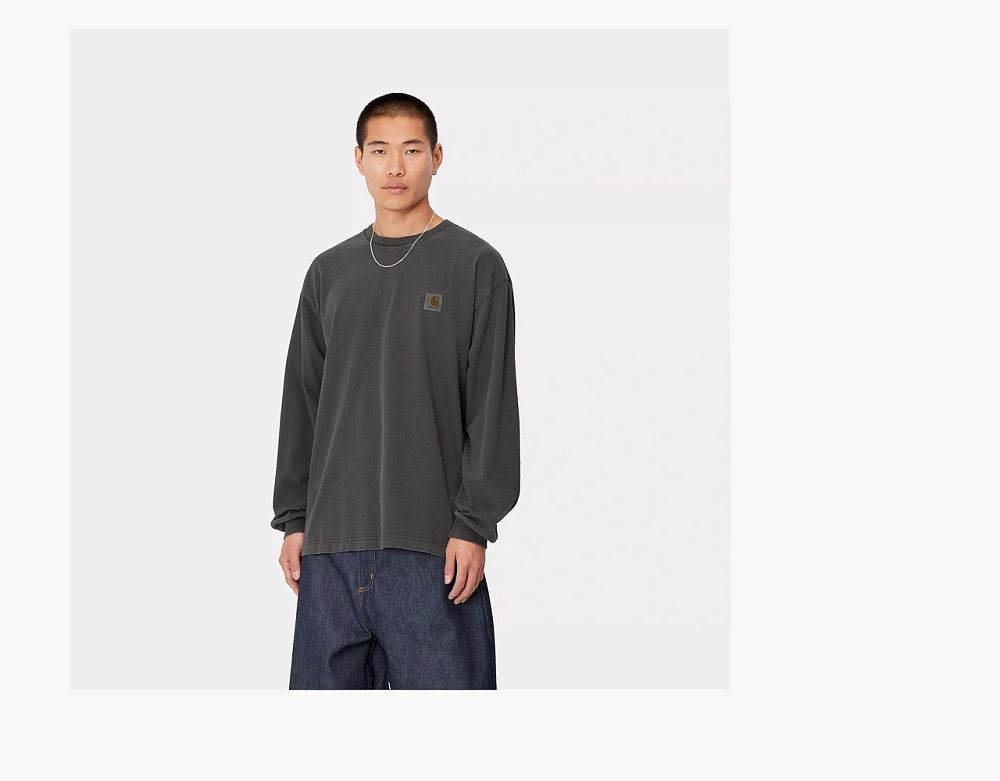 Carhartt WIP Vista Long-Sleeve T-Shirt Charcoal Grey
