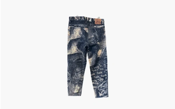 Supreme Archive Denim Jacquard Regular Jean Blue 