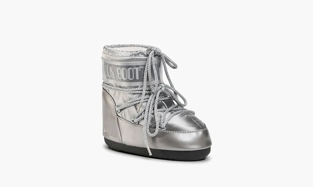 Moon Boot Icon Low Glance Silver