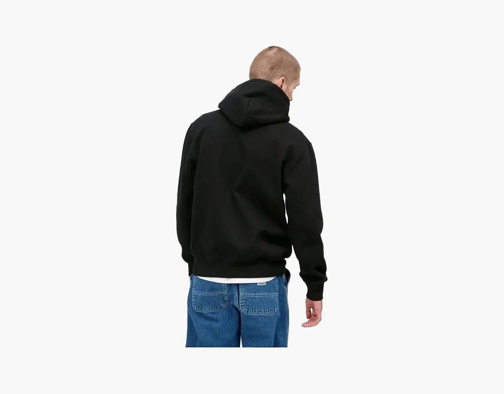 Carhartt WIP Hooded Sweatshirt Black Tonal Logo
