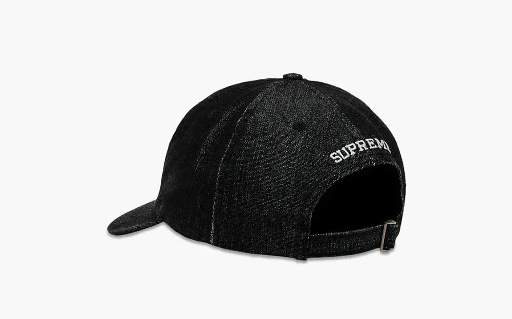 Supreme Cordura Denim S Logo 6-Panel Black