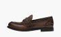 Miu Miu Brushed Leather Loafers Sepia 