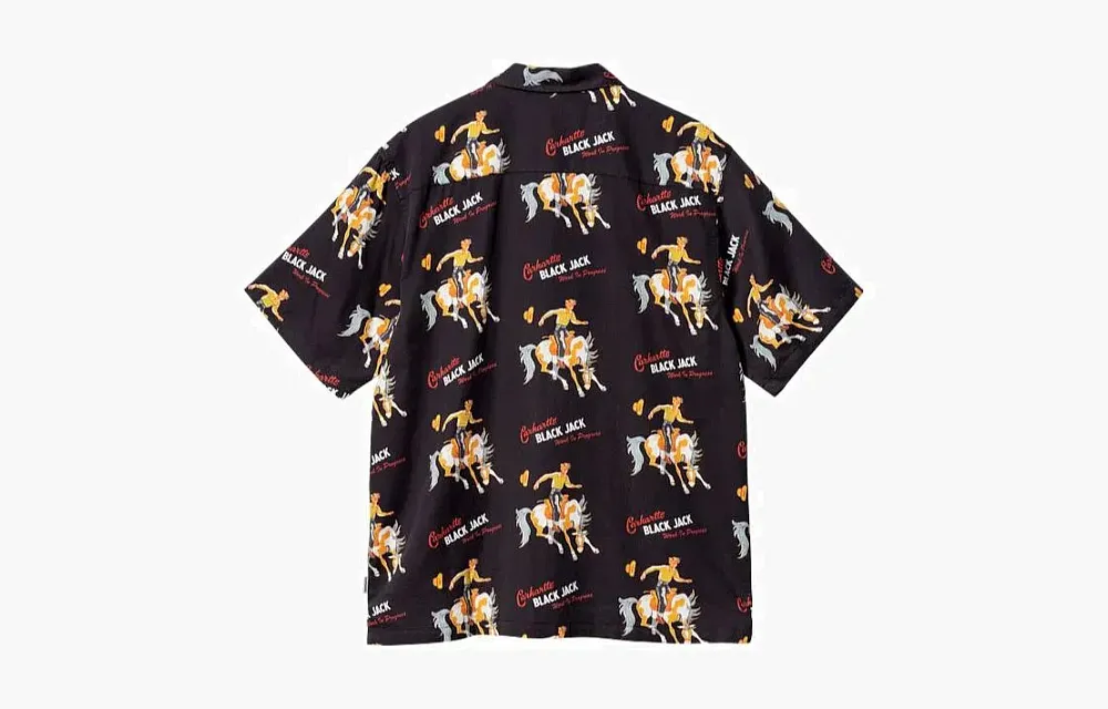 Carhartt WIP Horse Print Camp Shirt Black