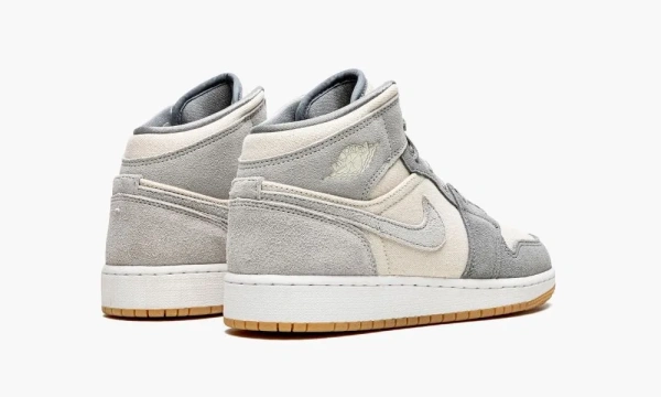 Air Jordan 1 Mid SE GS Coconut Milk / Particle Grey 
