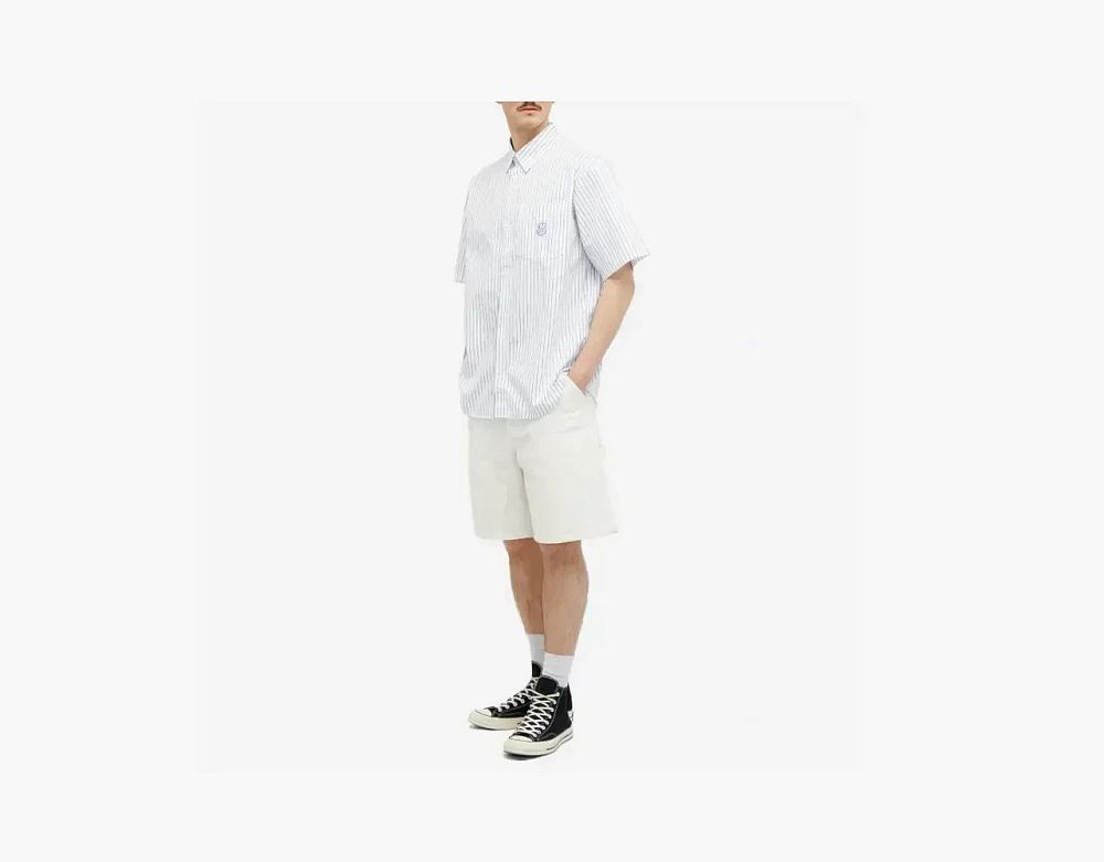 Carhartt WIP Striped Short Sleeve Shirt Blue