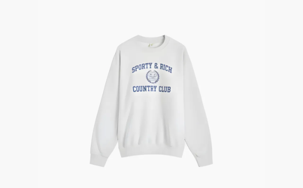 Sporty & Rich logo-print Cotton Sweatshirt  Heather Gray 