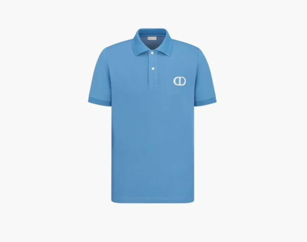 Dior CD Icon Polo Shirt Blue 