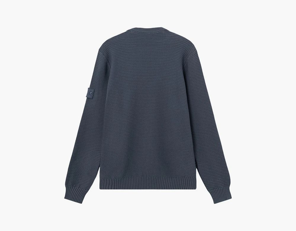 Stone Island Ghost Cotton Cashmere Knit Jumper Slate Blue