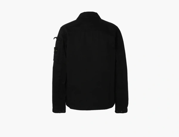 Stone Island Overshirt with Zip Fastening Black  Stone Island Overshirt with Zip Fastening Black
