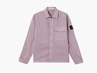 Stone Island Stretch Organic Cotton Twill Overshirt Purple Grey