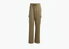 Adidas Essentials Linear Fleece Cargo Pants Olive Strata / White