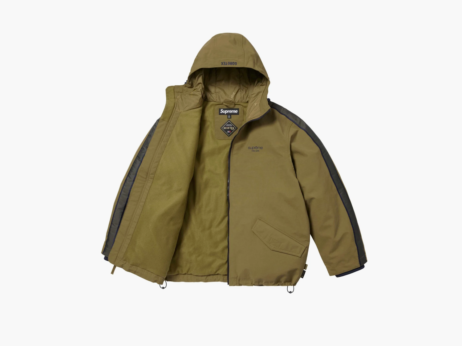 Supreme GORE-TEX Stripe Hooded Jacket "Olive" 