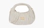 Miu Miu Wander matelassé nappa leather hobo mini-bag "White" 