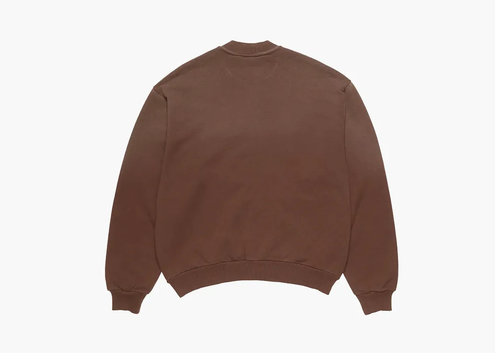 Acne Studios Washed Zip-Up Cardigan Chocolate Brown