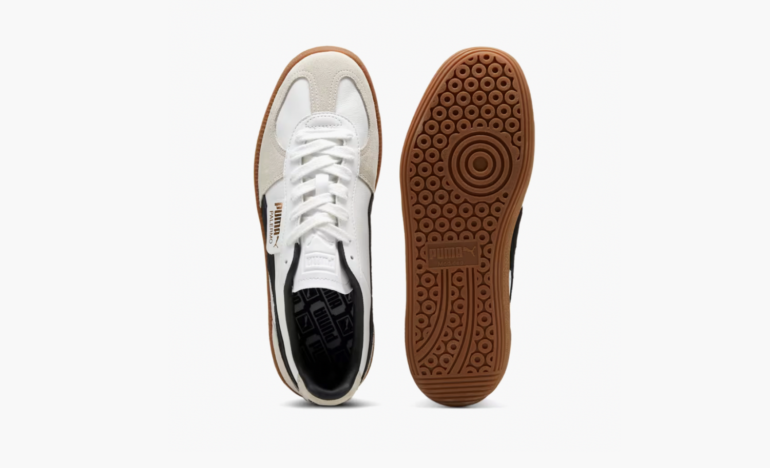 Puma Palermo Leather White Black Gum 