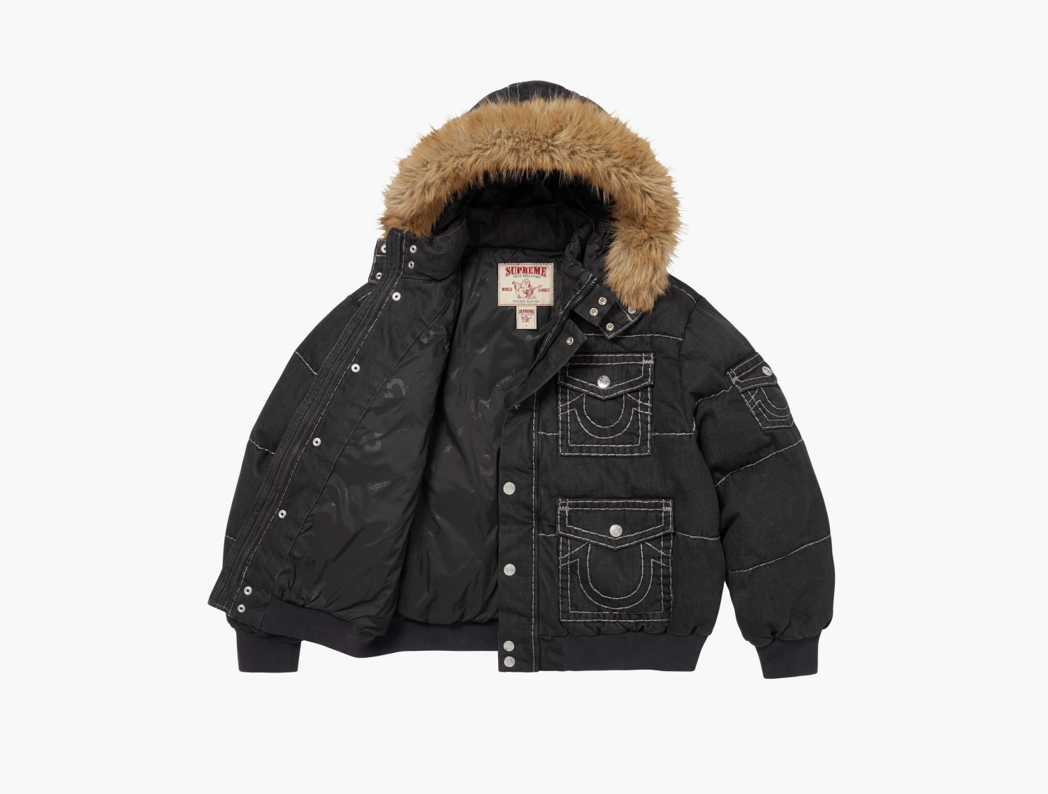 Supreme x True Religion Puffer Jacket Black 