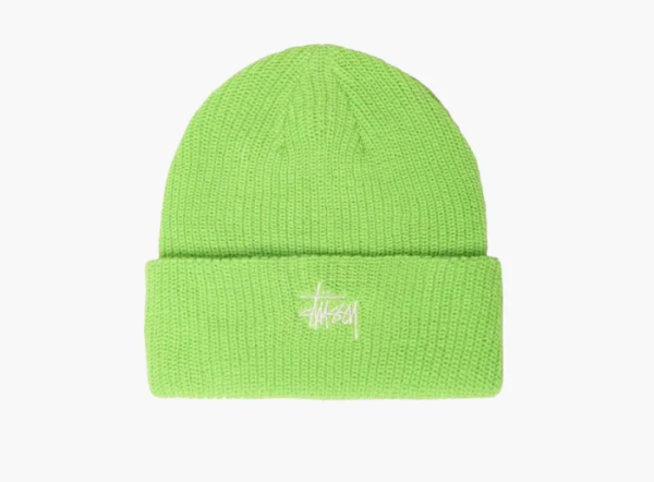 Stussy Basic Cuff Beanie Bright Green 