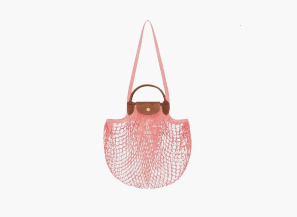 Longchamp Le Pliage Filet Top Handle Bag  Blush 