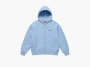 Supreme Crest Zip Up Hooded Sweatshirt Light Blue 
