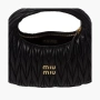 Miu Miu Wander Matelasse Nappa Leather Mini Hobo Bag "Black" 