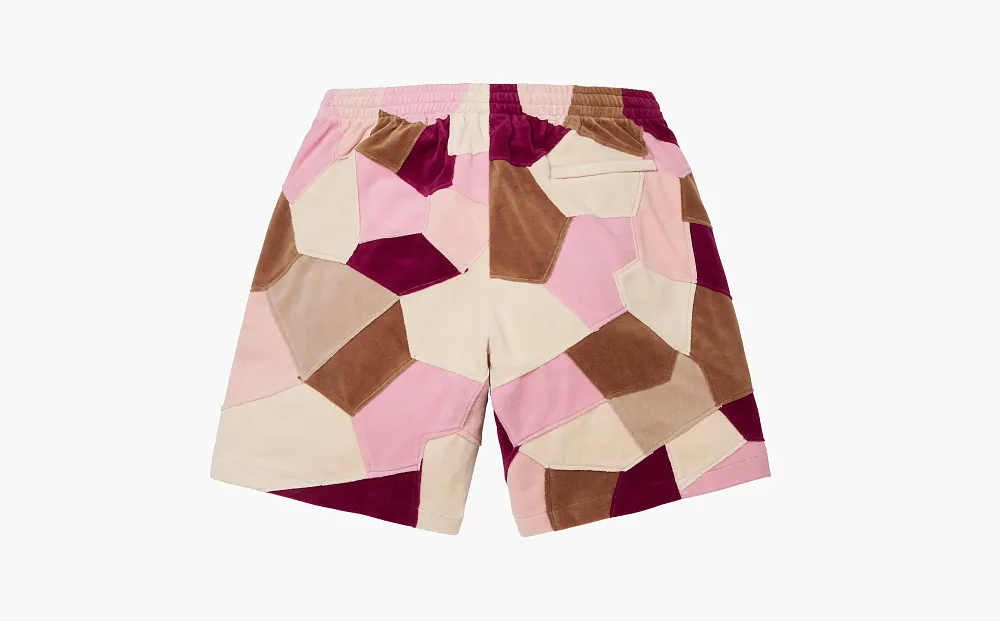 Supreme Patchwork Velour Short Tan