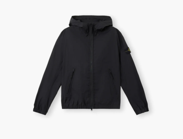 Stone Island Hooded Jacket with All-Weather Barrier and Anti-Drop Black  Stone Island Hooded Jacket with All-Weather Barrier and Anti-Drop Black