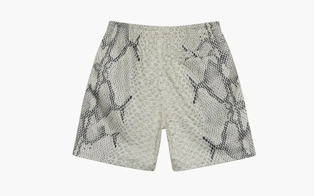 Stussy Basic Snake Mesh Shorts Bone