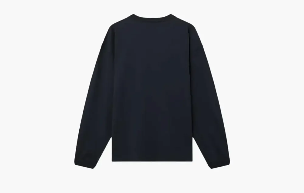  Stone Island Combed Organic Cotton Long-Sleeve T-Shirt Navy Blue