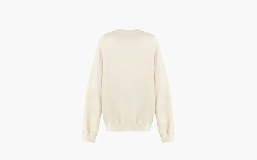 Sporty & Rich  ATHLETIC CREWNECK on Designer Wardrobe Cream