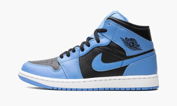 Air Jordan 1 Mid University Blue Black 