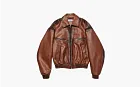 Acne Studios Leather Bomber Jacket Brown