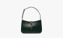 Saint Laurent Bronze Monogram Le 5 A 7 Hobo Bag in Smooth Leather "Vert Fonce" 