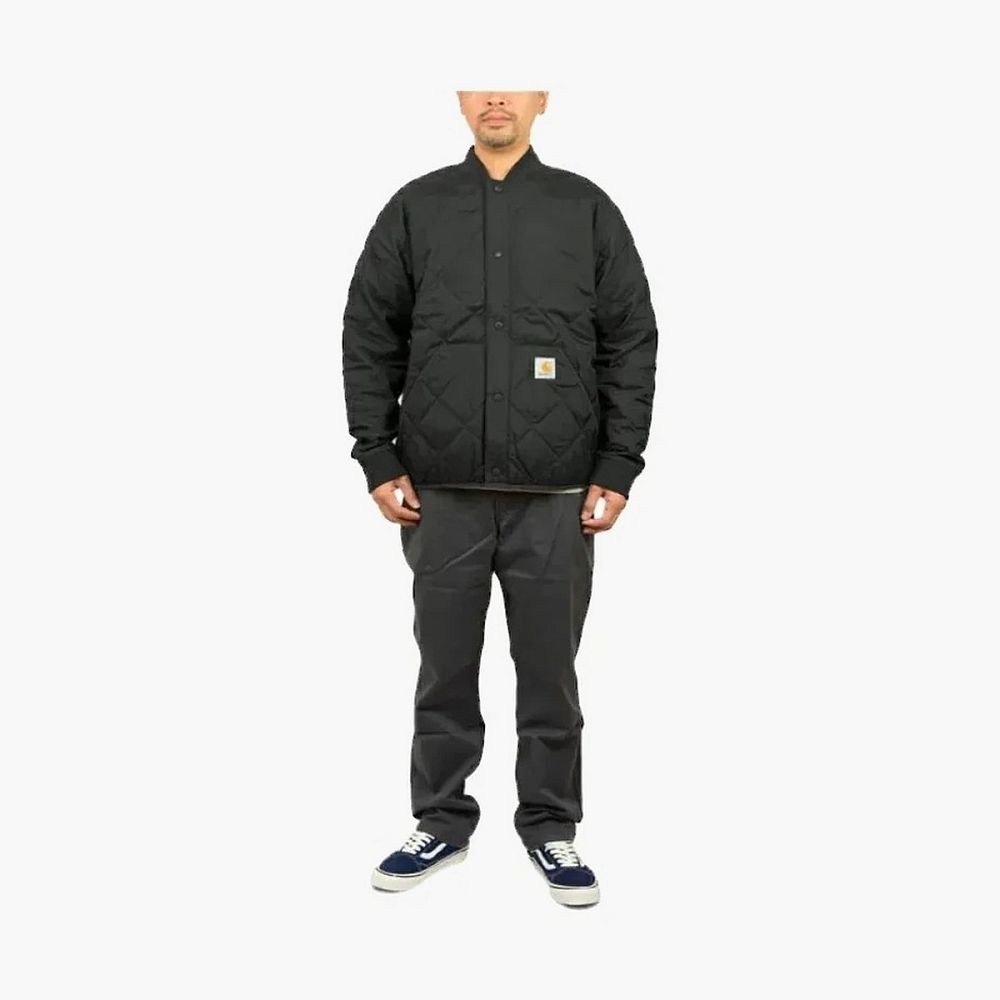 Carhartt WIP Quilted Liner Jacket Black Collared