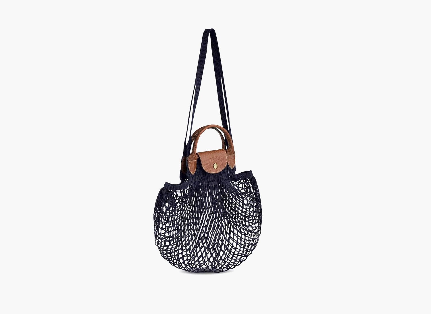 Longchamp Le Pliage Filet Top Handle Bag  "Navy" 